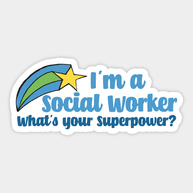 Super Social Worker Sticker by epiclovedesigns